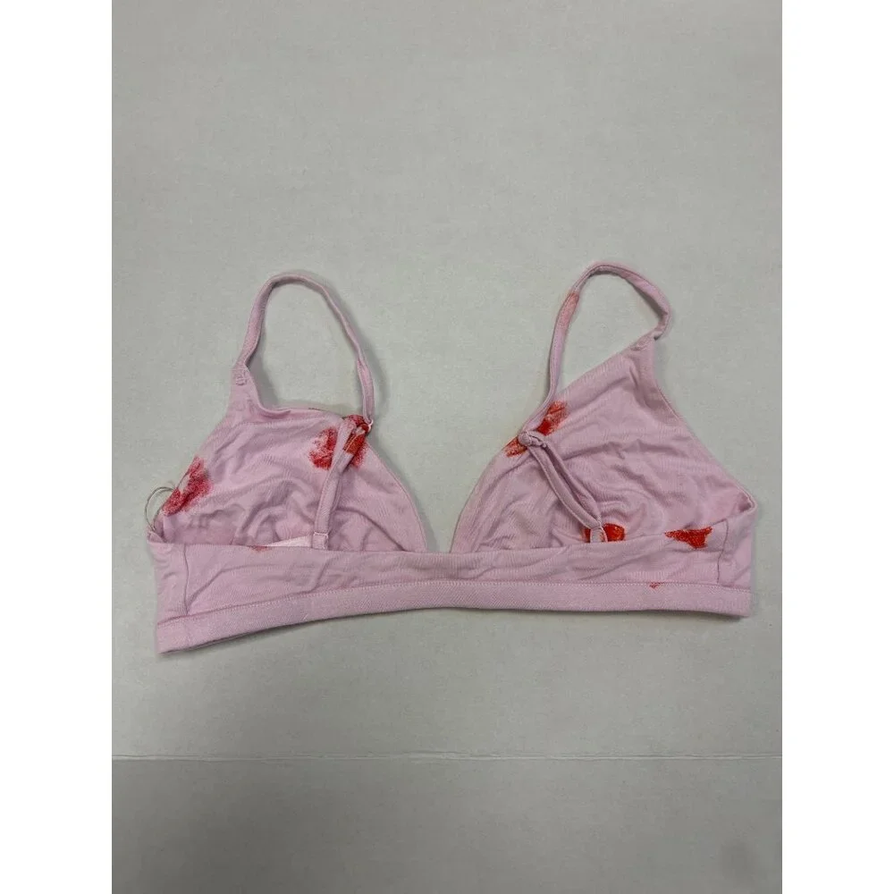 SKIMS Sleep Plunge Bra Cherry Blossom Lipstick Size Medium NWT - Picture 4 of 6